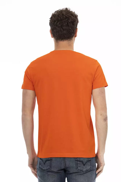 Бавовняна чоловіча футболка Trussardi Action Orange