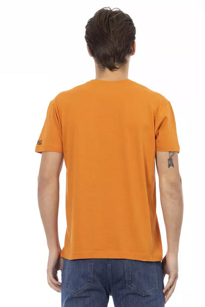 Бавовняна чоловіча футболка Trussardi Action Orange