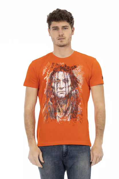 Бавовняна чоловіча футболка Trussardi Action Orange