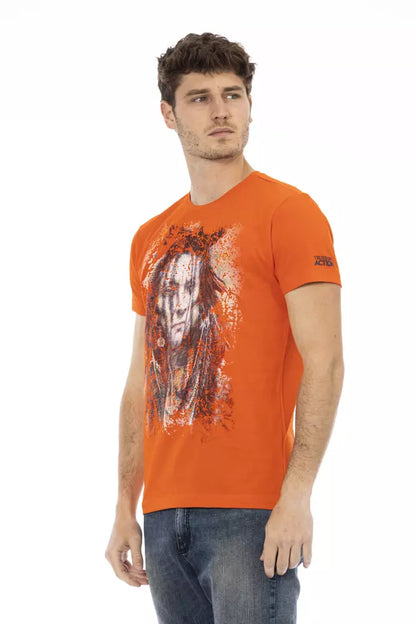 Бавовняна чоловіча футболка Trussardi Action Orange