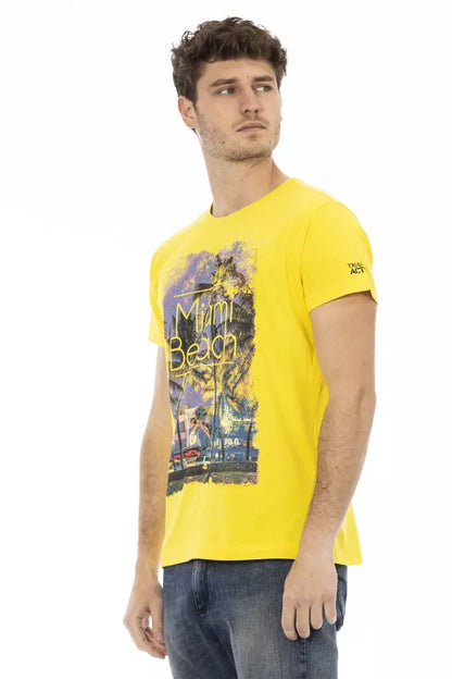 Жовта бавовняна чоловіча футболка Trussardi Action
