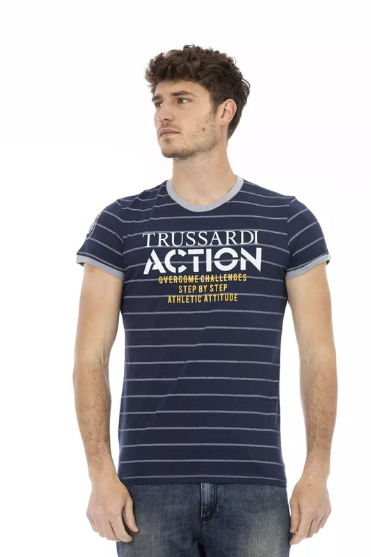 Синя бавовняна чоловіча футболка Trussardi Action