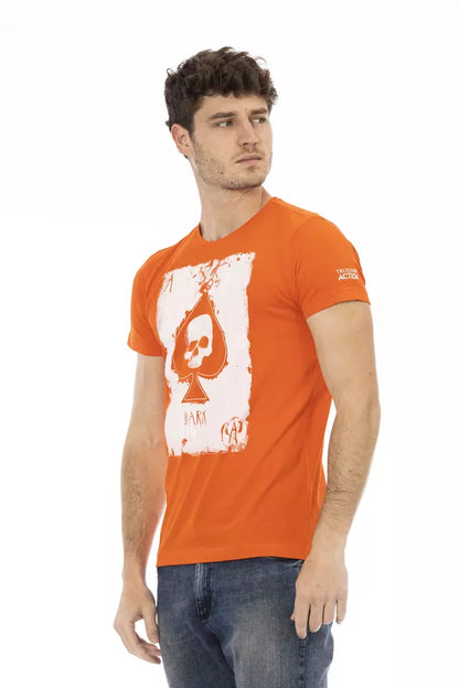 Бавовняна чоловіча футболка Trussardi Action Orange