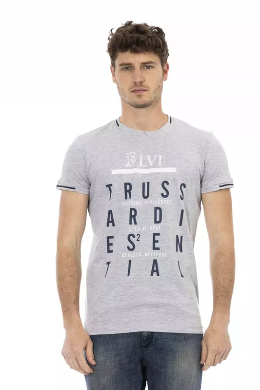 Сіра бавовняна чоловіча футболка Trussardi Action