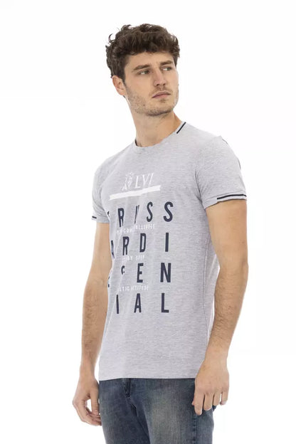 Сіра бавовняна чоловіча футболка Trussardi Action