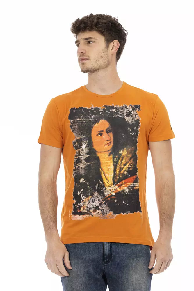 Бавовняна чоловіча футболка Trussardi Action Orange