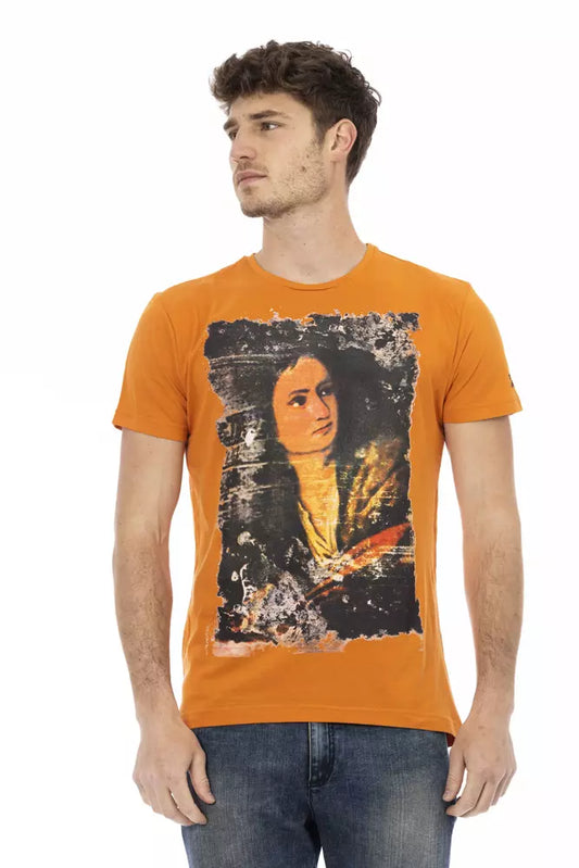 Бавовняна чоловіча футболка Trussardi Action Orange