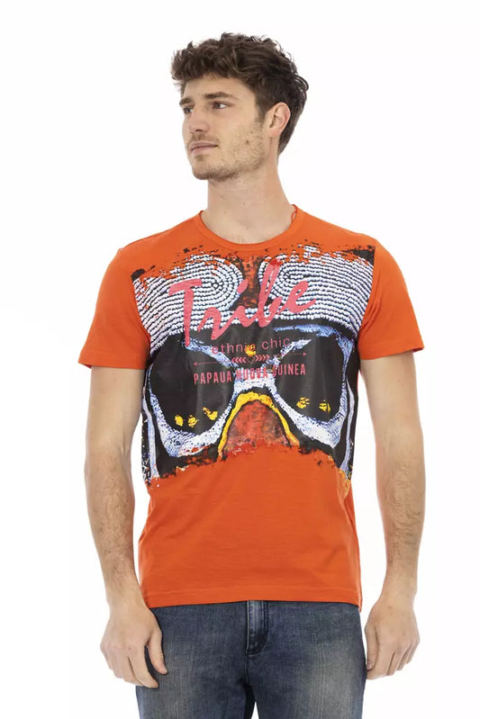 Бавовняна чоловіча футболка Trussardi Action Orange