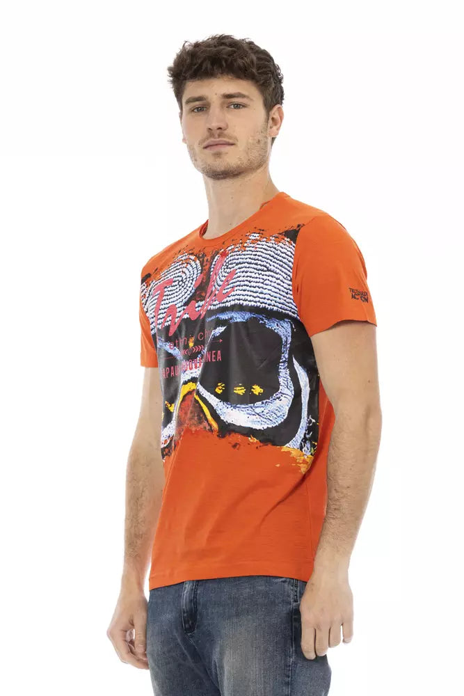 Бавовняна чоловіча футболка Trussardi Action Orange