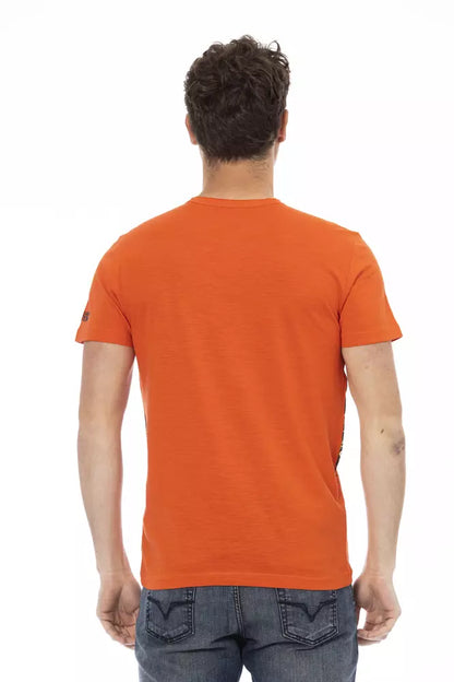 Бавовняна чоловіча футболка Trussardi Action Orange