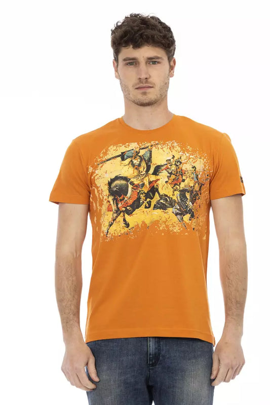 Бавовняна чоловіча футболка Trussardi Action Orange
