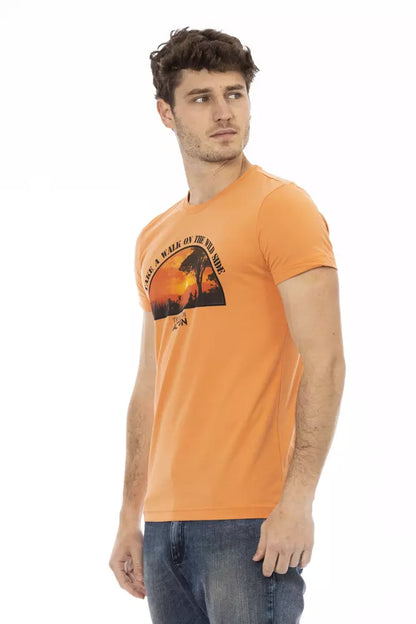 Бавовняна чоловіча футболка Trussardi Action Orange