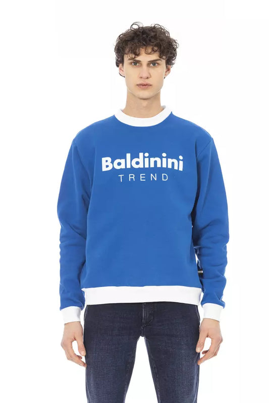 Синій бавовняний чоловічий светр Baldinini Trend