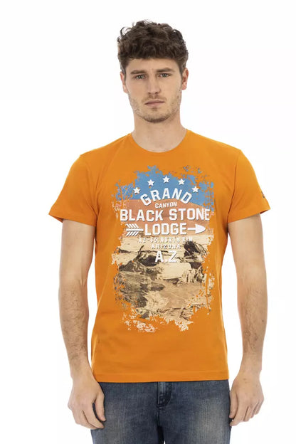 Бавовняна чоловіча футболка Trussardi Action Orange