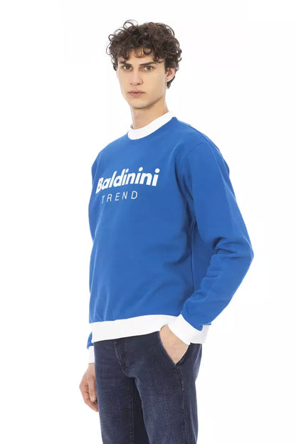 Синій бавовняний чоловічий светр Baldinini Trend