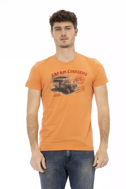 Бавовняна чоловіча футболка Trussardi Action Orange