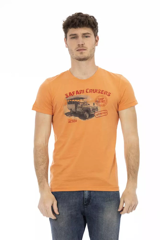 Бавовняна чоловіча футболка Trussardi Action Orange