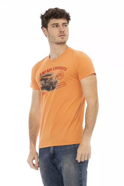 Бавовняна чоловіча футболка Trussardi Action Orange