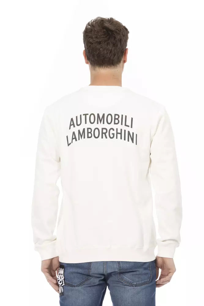 Білий бавовняний чоловічий светр Automobili Lamborghini