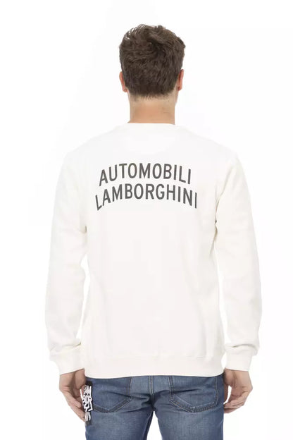 Білий бавовняний чоловічий светр Automobili Lamborghini