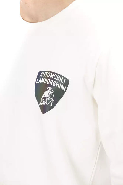 Білий бавовняний чоловічий светр Automobili Lamborghini