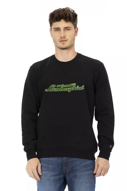 Чорний бавовняний чоловічий светр Automobili Lamborghini