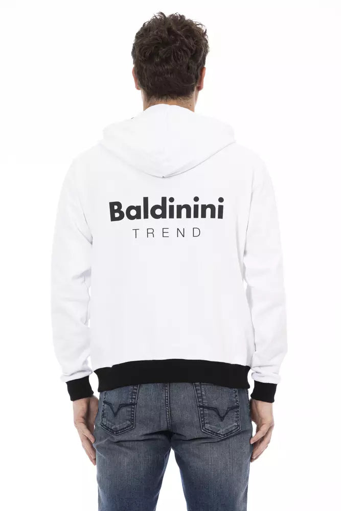 Білий бавовняний чоловічий светр Baldinini Trend