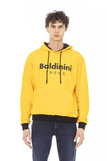 Baldinini Trend "Жовтий бавовняний чоловічий светр з капюшоном"