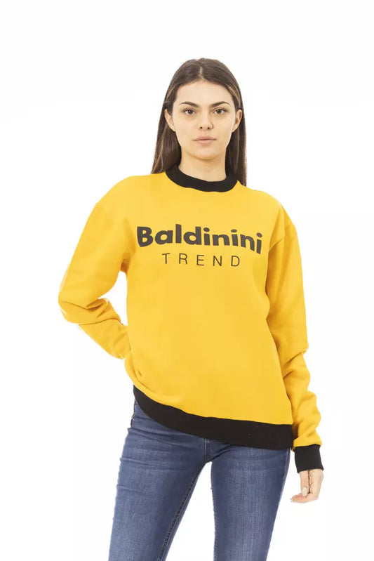 Жовтий бавовняний жіночий светр Baldinini Trend