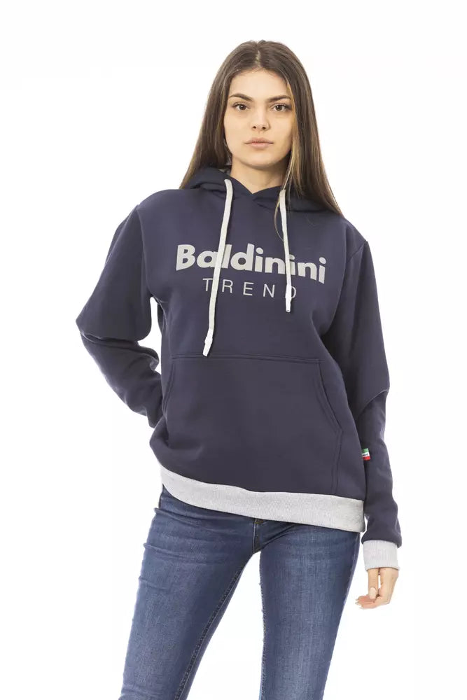 Блакитний бавовняний жіночий светр Baldinini Trend
