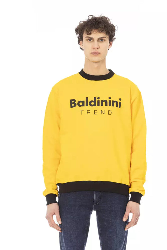 Жовтий бавовняний чоловічий светр Baldinini Trend