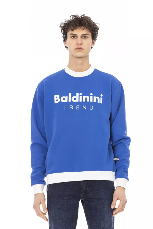 Синій бавовняний чоловічий светр Baldinini Trend
