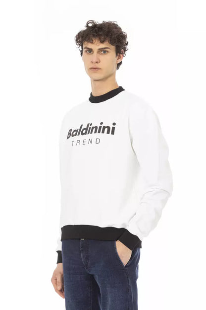 Білий бавовняний чоловічий светр Baldinini Trend
