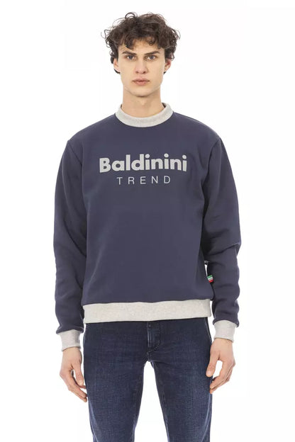 Синій бавовняний чоловічий светр Baldinini Trend