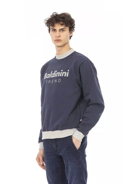 Синій бавовняний чоловічий светр Baldinini Trend