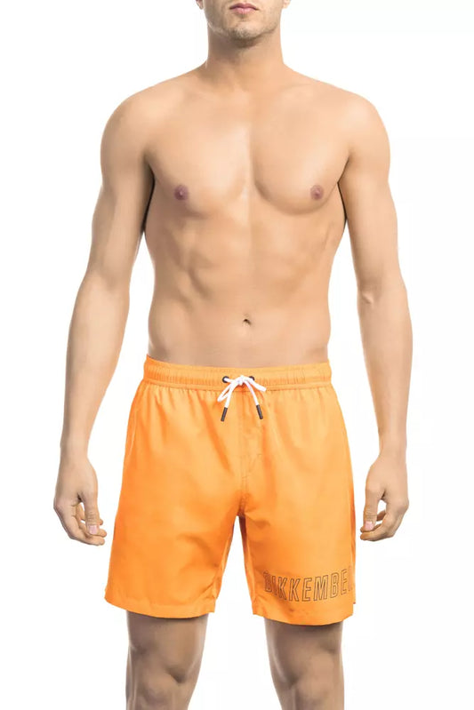 Чоловічі плавальні шорти Bikkembergs Orange з поліестеру