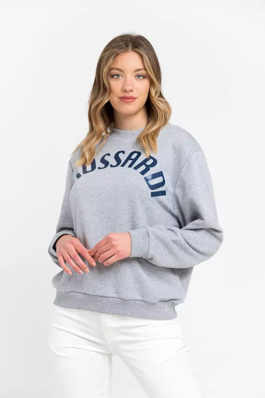 Сірий бавовняний жіночий светр Trussardi