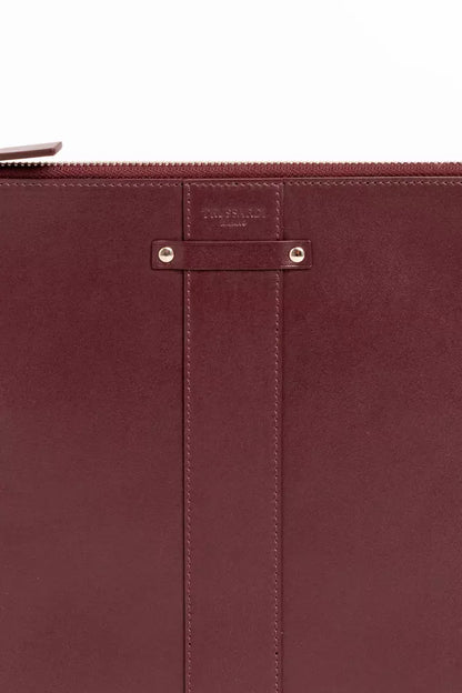 Коричневий шкіряний чоловічий клатч Trussardi