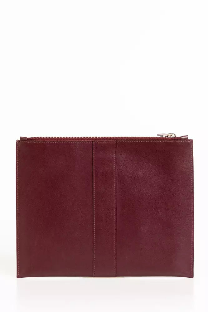 Коричневий шкіряний чоловічий клатч Trussardi