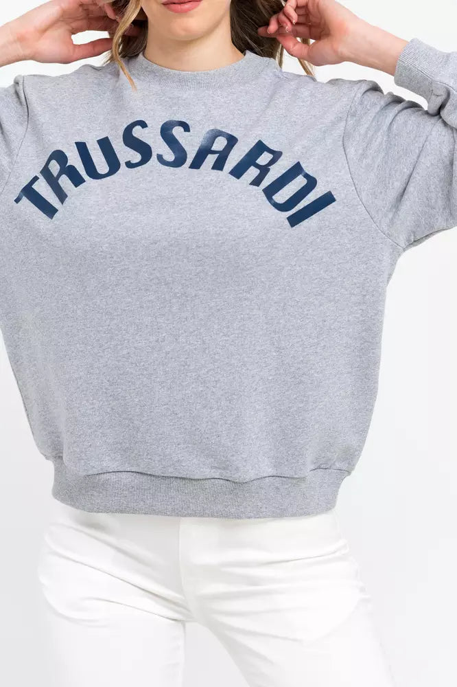 Сірий бавовняний жіночий светр Trussardi
