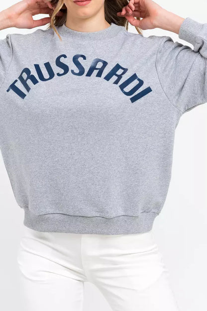 Сірий бавовняний жіночий светр Trussardi