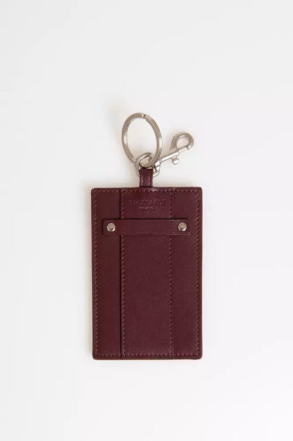 Коричневий шкіряний чоловічий брелок Trussardi