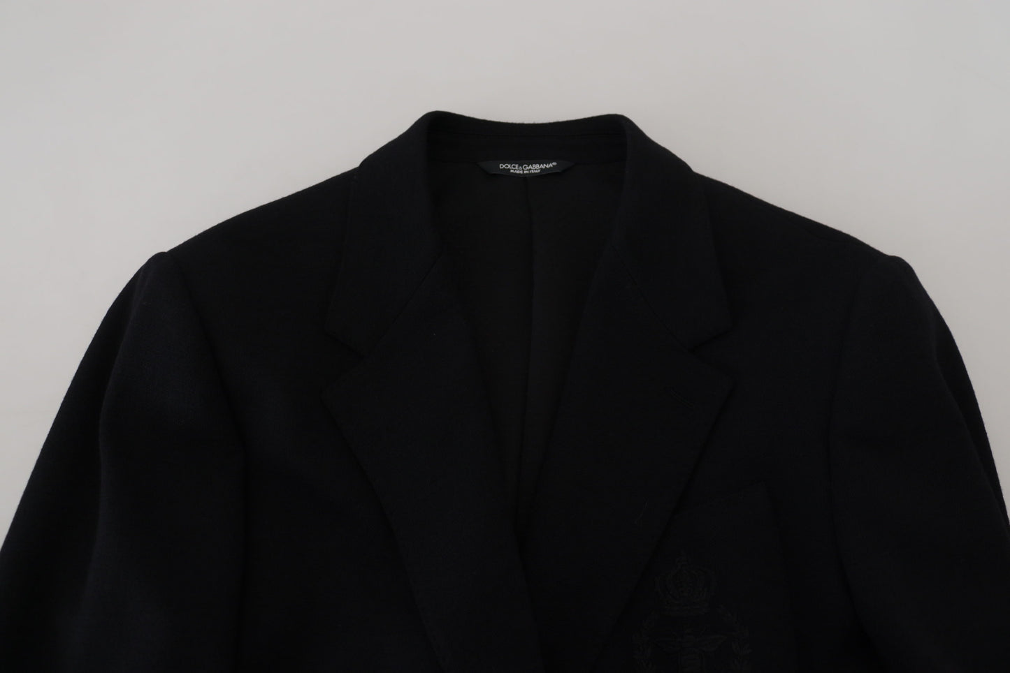 Елегантний однобортний чорний вовняний піджак Dolce &amp; Gabbana