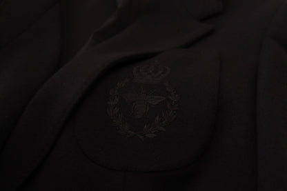 Елегантний однобортний чорний вовняний піджак Dolce &amp; Gabbana