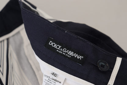 Елегантні бавовняні штани Dolce &amp; Gabbana в смужку для чоловіків