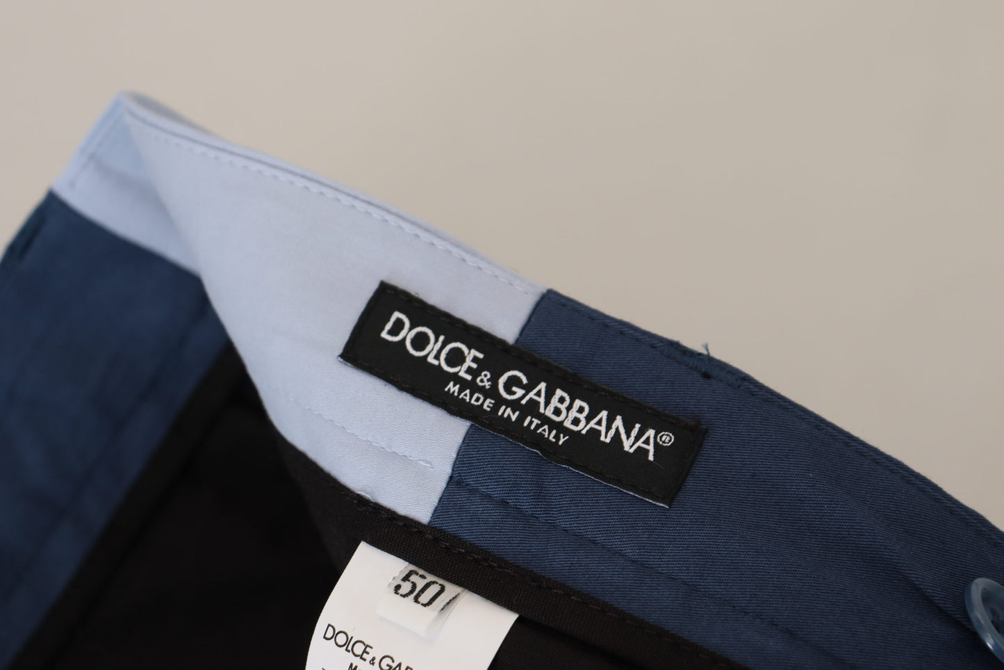 Чоловічі елегантні сині бавовняні штани Dolce &amp; Gabbana