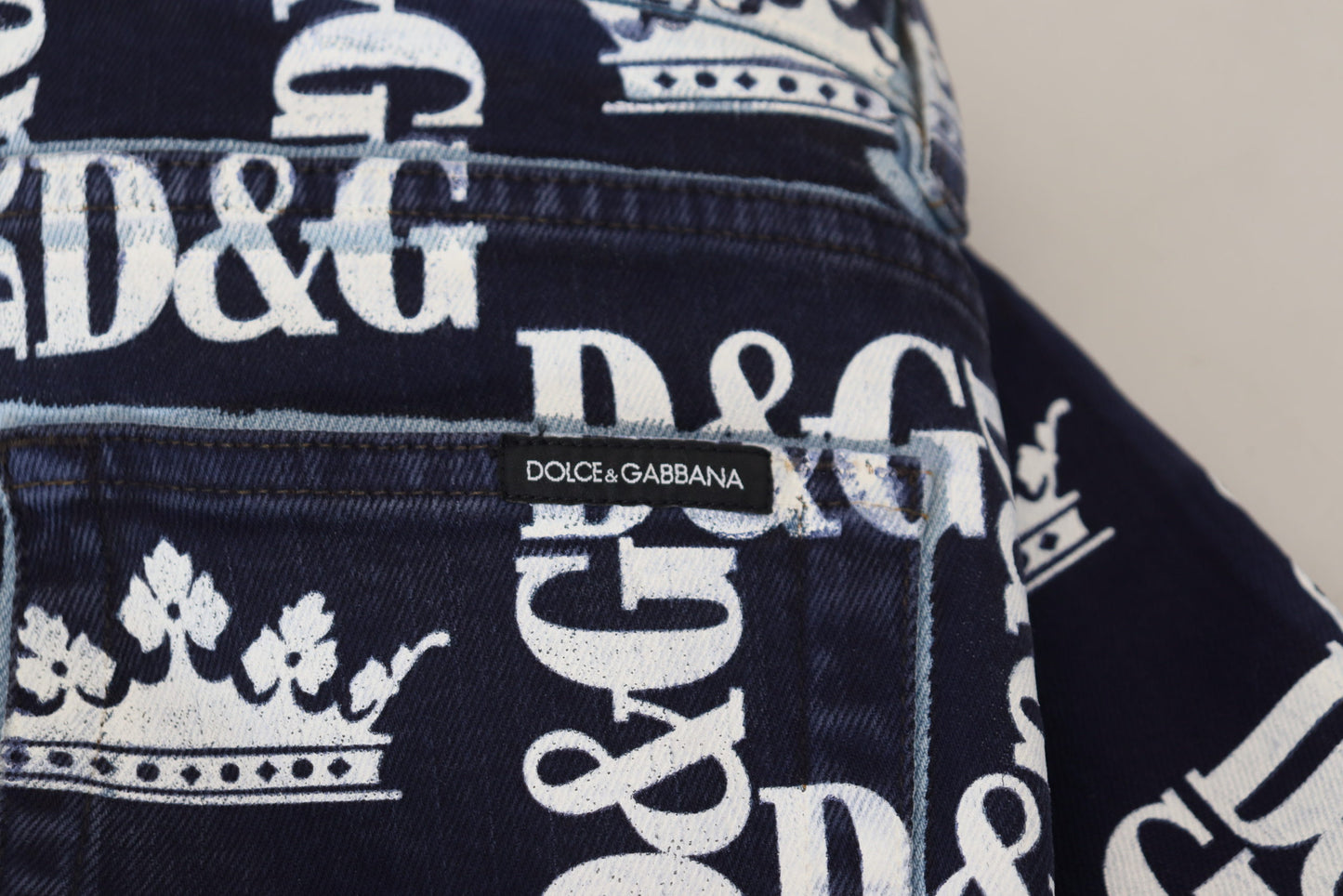 Елегантні джинсові штани Dolce &amp; Gabbana з короною