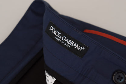 Елегантні сині бавовняні шовкові штани Dolce &amp; Gabbana