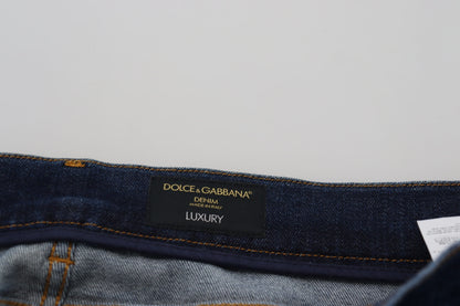 Елегантні сині витерті джинсові штани Dolce &amp; Gabbana