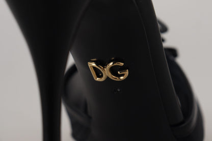 Елегантні чорні босоніжки на шпильці Dolce &amp; Gabbana